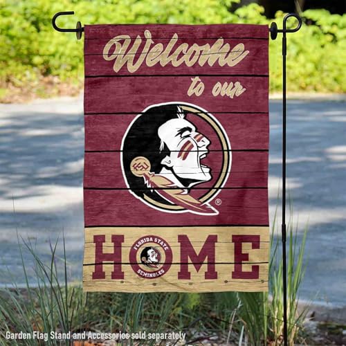 Florida State FSU Noles Double Sided Garden Yard Flag - Welcome Home Banner