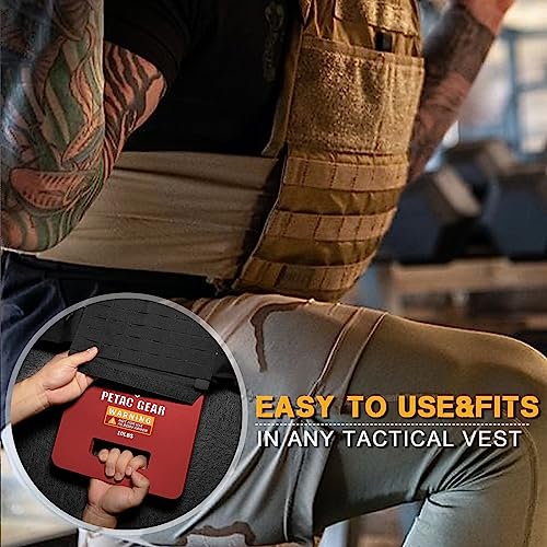 PETAC GEAR Tactical Weight Plates 10LB*2 for Weighted Vests & Fitness Training