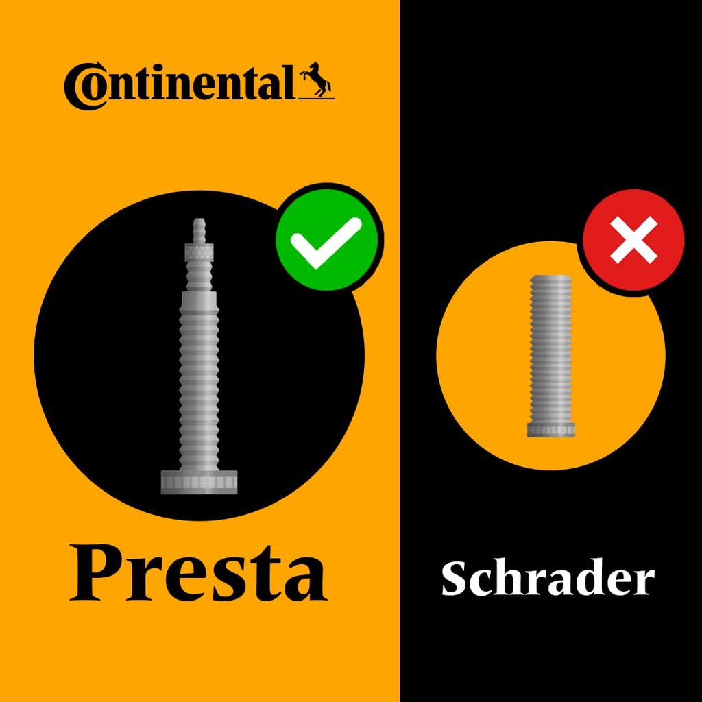Continental MTB 29x1.75-2.5" / 47-622 -> 62-622 Inner Tubes - 42mm Presta Valve (Pack of 2 Tubes) (Bulk Packaging, 29x1.75-2.50")