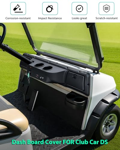 Golf Cart Dashboard Cover Kit for Club Car DS 1982+ with Storage & Custom Fit