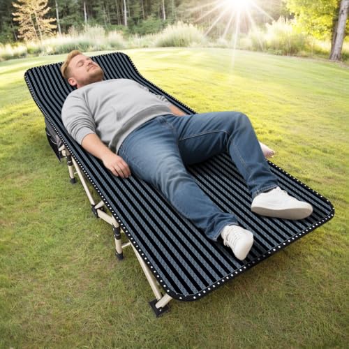 X-Large Oversized Camping Cot for Adults - Extra Wide 31.5'' Folding Bed, Portable & Heavy Duty