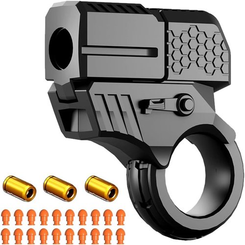 Alloy Fidget Ring - Metal Fingertip Launcher for Stress Relief | Black Sensory Toy for Adults