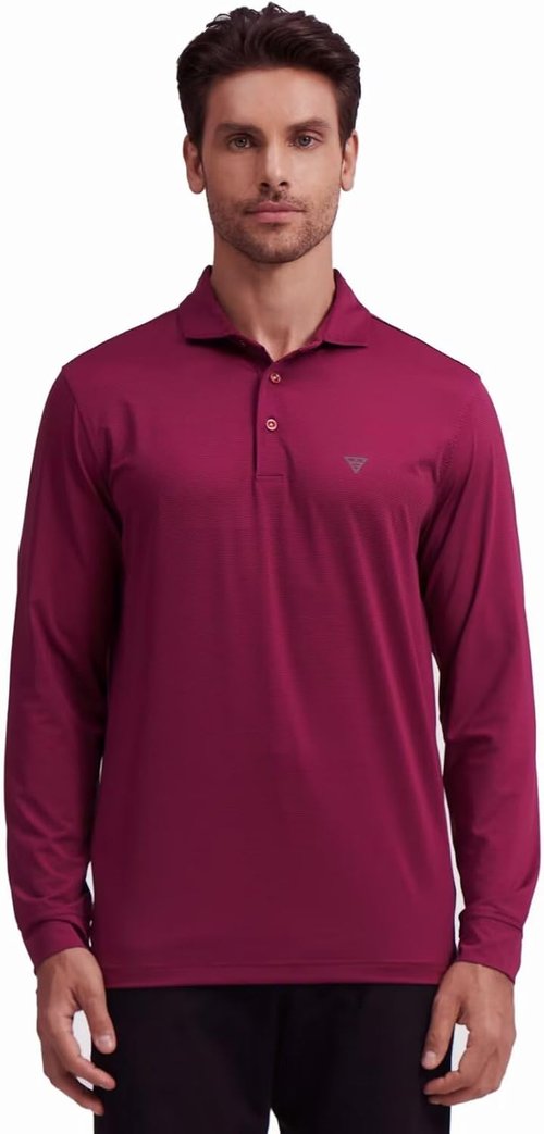 M MAELREG Men's Polo Shirts - Short & Long Sleeve Dry Fit Performance | Moisture-Wicking Sport Golf Shirts
