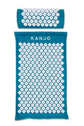 Kanjo Sapphire Blue Acupressure Mat & Pillow Set for Back & Neck Pain Relief - Travel Bag Included