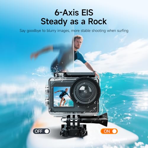 SVBONY Underwater Camera Snorkel Set - 4K Action Camera for Swimming & Beach