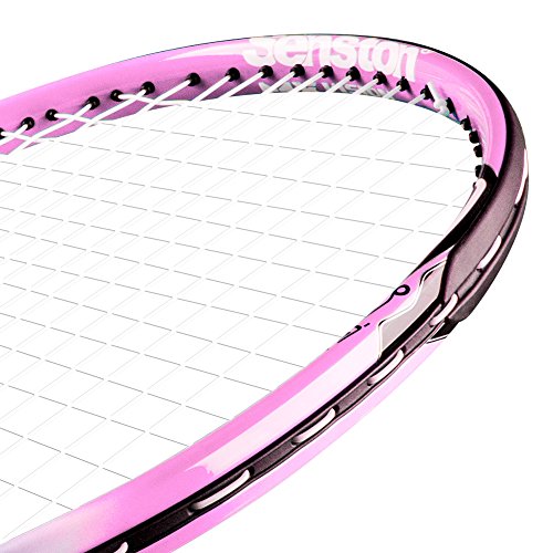 Senston 25 Inch Kids Tennis Racket with Cover - Pink, Junior Tennis Racket for Boys & Girls