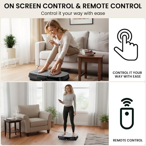 TISSCARE Silver Grey Vibration Plate Exercise Machine for Full-Body Workout & Fat Loss