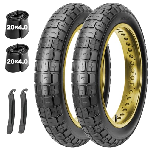 WINFAVO 20x4.0 Inch Fat Bike Tire Set with 2 Tubes, Heavy-Duty All-Terrain Replacement