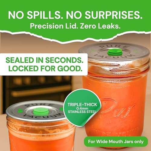 Mason Jar Vacuum Sealer Kit - 1 Pack Handheld High-Suction Food Sealer for Jars