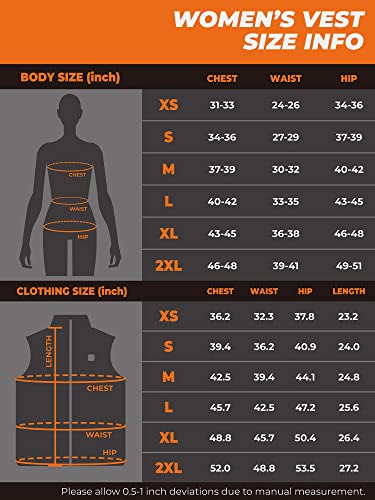 ORORO Women's Quilted Lightweight Heated Vest with Battery - Medium Black