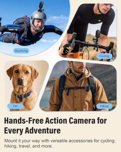 4K Mini Body Camera with Wide-Angle Lens, Wearable POV Vlogging Camera
