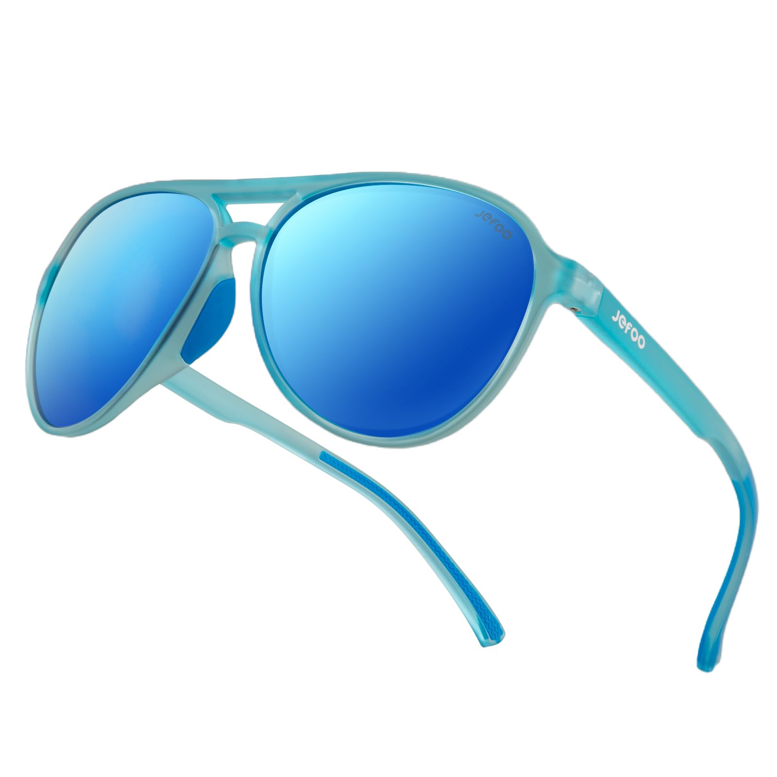 Jefoo Polarized Aviator Sunglasses for Women Men Retro Trendy Sports Sunglasses for Outdoor UV400 Protection