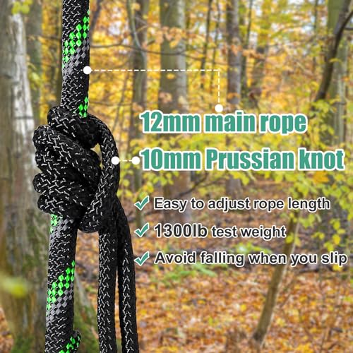 Heavy Duty 30ft Reflective Hunting Safety Rope for Tree Stand Support