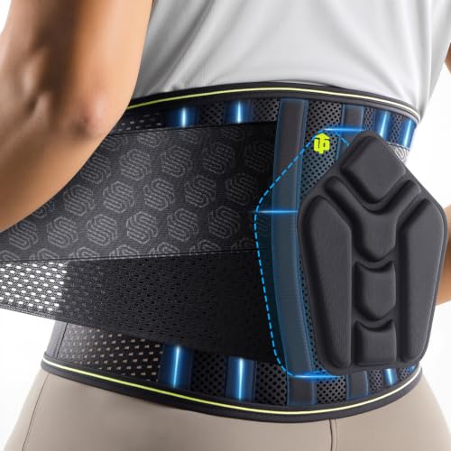 Back Brace for Women & Men Large Support Lower Back Sciatica Pain Relief Black