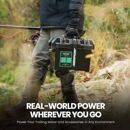 Newport Vessels Power Center Trolling Motor Battery Box with USB & DC Ports - Medium, Model X