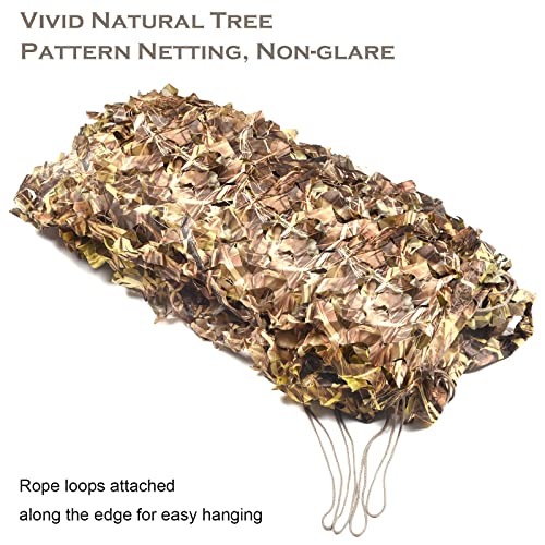 Dry Grass Camouflage Netting 20ft x 20ft with Mesh Backing for Hunting & Camping