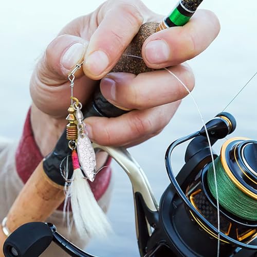 Fishing Spinner Blades Set with Ball Bearings and Spring Pins for DIY Lures