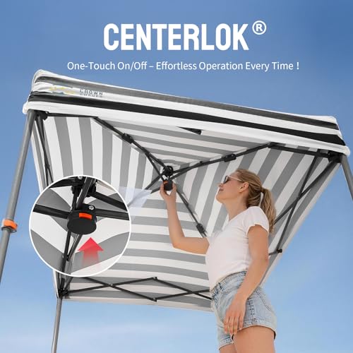 CROWN SHADES 5x5 ft Pop Up Changing Tent Portable Privacy Shelter Black/White