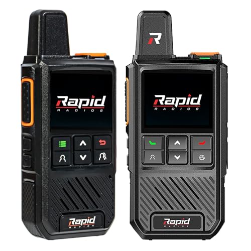 Rapid Radios G1 LTE Walkie-Talkies with Nationwide Coverage, Secure Encrypted 2-Way Radio Set