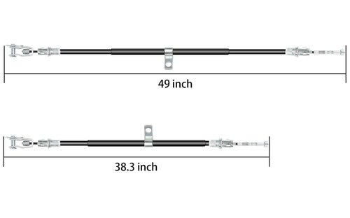 10L0L Golf Cart Brake Cable Set for Club Car Precedent 2004-up and Tempo 2018-up, Driver and Passenger Side, Replace OEM 102557501 102557502 103528701 103528702