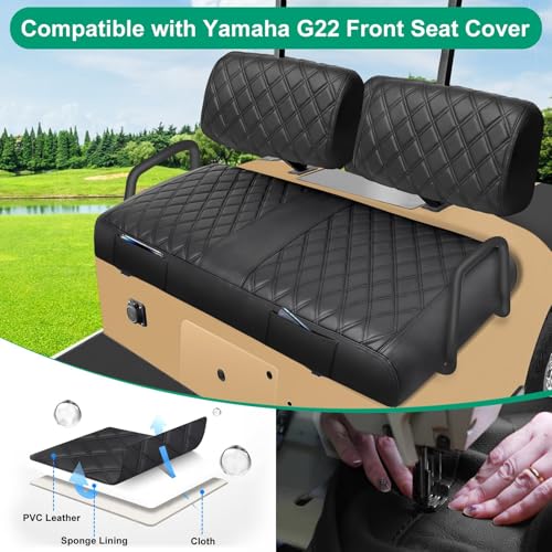 Golf Cart Seat Cover for Yamaha G2-G22 OEM Front Seat - No-Staple, Variants of THIS Listing