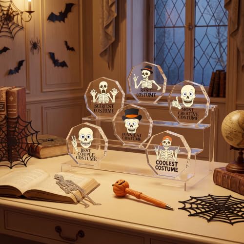 Halloween Skull Trophy Awards for Costume Contest - 6 Pack