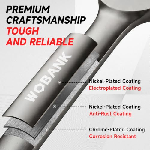 WOBANK 22-Piece Ratcheting Wrench Set - Metric & SAE, Regular Edition, 8-19mm & 1/4-3/4"