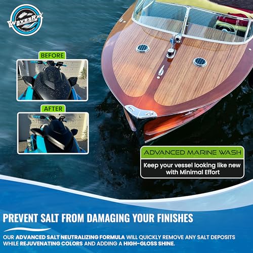 WAVESRX 128oz Salt Neutralizing Boat & Jet Ski Wash with SiO2 Protection