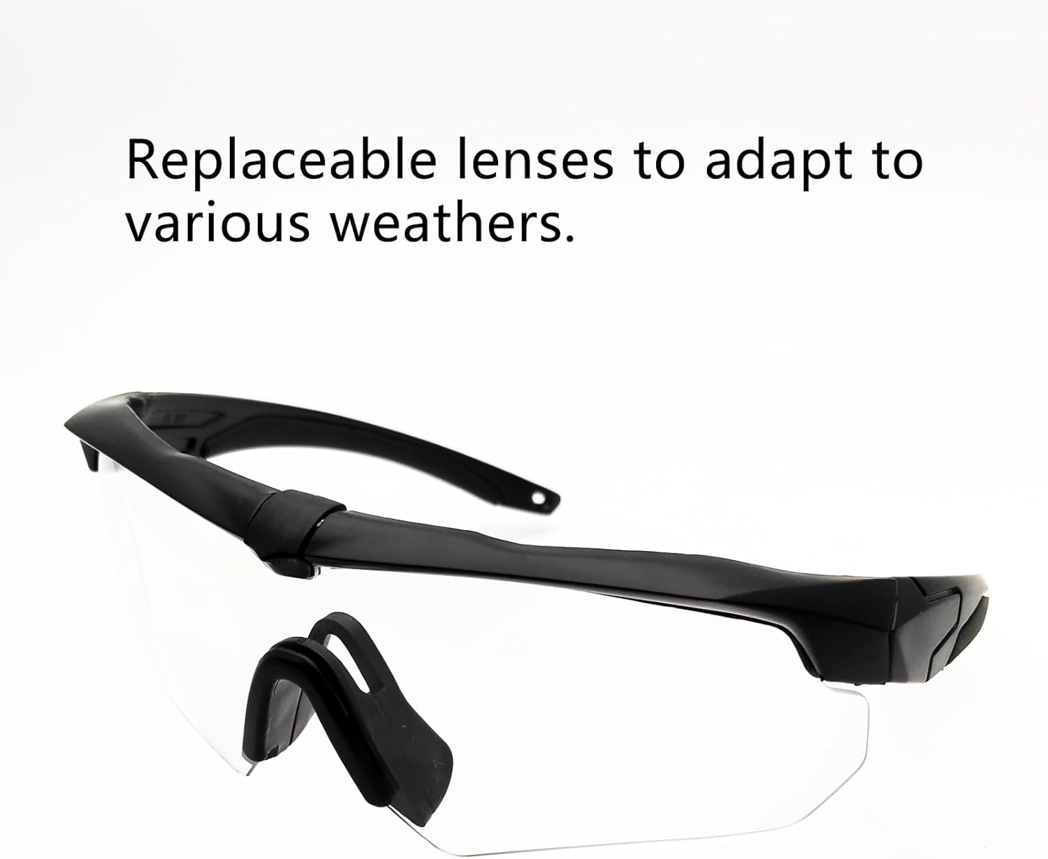 Skiennix Tactical Eyewear - Unisex Shooting Glasses with 3 Interchangeable Lenses | Airsoft Goggles