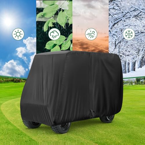 Isamant Waterproof 4/6 Passenger Golf Cart Cover 123" x 56" x 81" for EZGO, Club Car, Yamaha