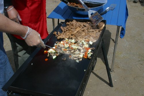 Camp Chef Fry Griddle 16-Inch 3-Burner Flat Top Steel Griddle for Large Cooking Area