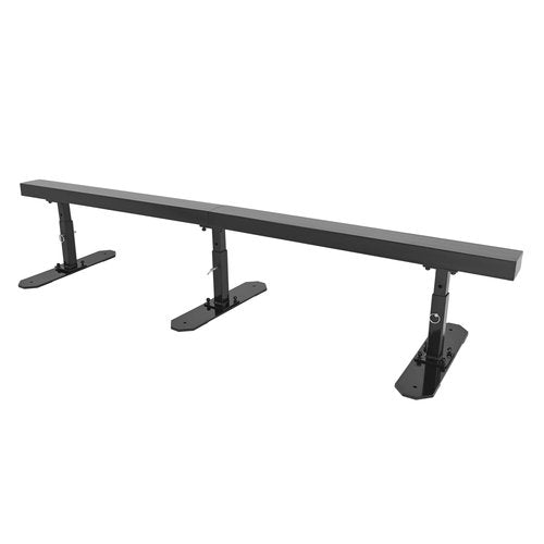 KUAFU 6ft Long Flat Bar Skate Rail, Portable Skateboard Ramp Grind Rail, Detachable Skatepark Grind Rail, for BMX, Scooters, Snowboard and Roller Skating - Adjustable Height