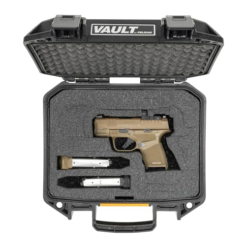 Pelican Vault Multi-Pistol Foam Case V100 - Single Pistol, Black