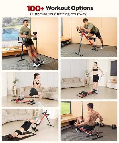 Yoleo Ab Machine for Home 2-in-1 Adjustable Ab Trainer V1.0 with Foam