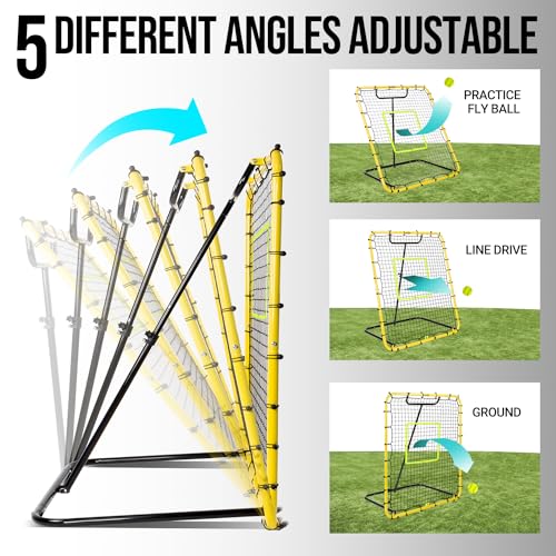 PLAYAPUT Baseball Rebounder Net 4x4.5FT Practice Pitchback & Fielding Aid