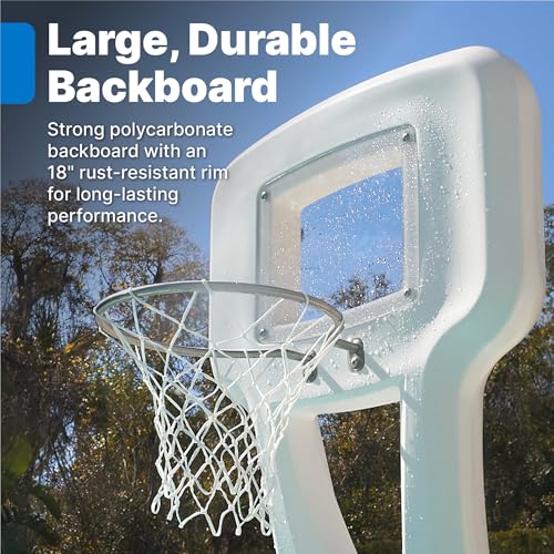 Outdoor/Indoor Pool Basketball Hoop - 4.5 Ft Waterproof Patio Sport Set