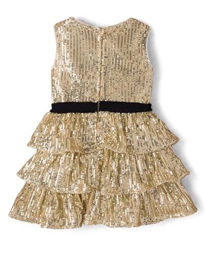 Gymboree Baby Girls Sleeveless Sequin Gold Dress Toddler Size 7