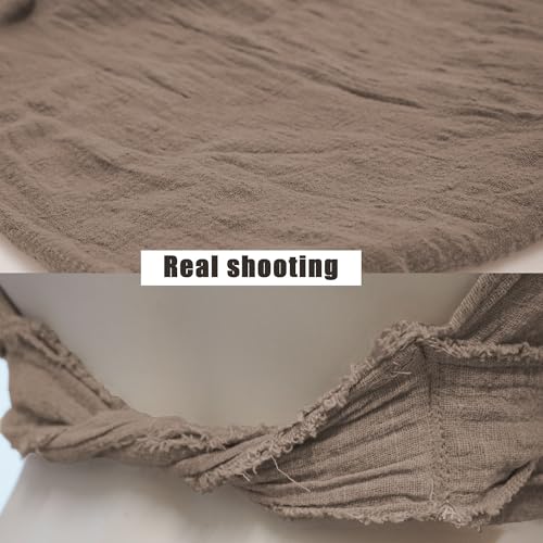 Women's Crop Tank Top Halter Open Back Cross Wrap Swimsuit Cover Beige One Size