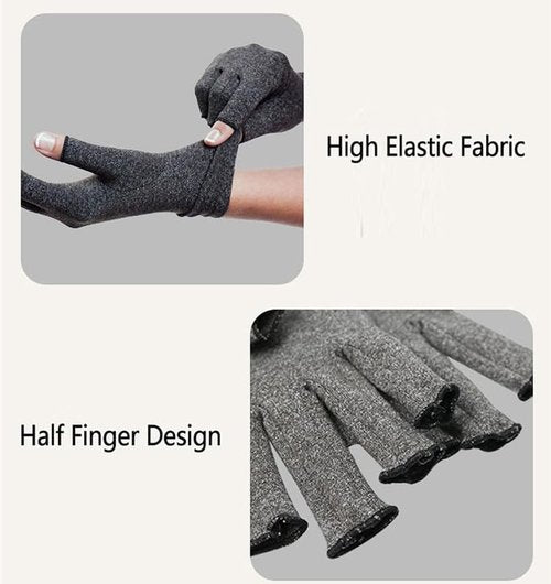 Arthritis Gloves for Women and Men,Compression Arthritis Gloves, Fingerless Design, Breathable Fabric