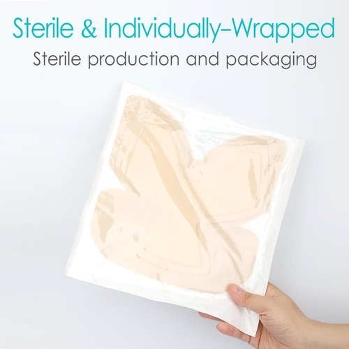 Heel Silicone Foam Dressing Wounds Bandages with Gentle Adhesive Border 8"x 8" Heel Protector Padding for Heel Ulcer Pressure Sore Foot Pain Cracked Heels(Pack of 2)
