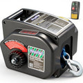 Megaflint 3500 lbs Electric Boat Trailer Winch 12V Waterproof Remote & Hand Crank