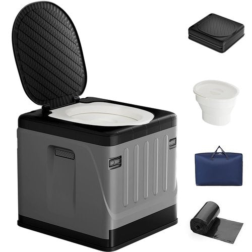 Portable Camping Toilets for Adults - Extra Large Travel Porta Potty with InnerPotty and Carry Bag, 400lbs Load Camp Toilet for Car, Hiking, RV, Beach, Indoor, Outdoor