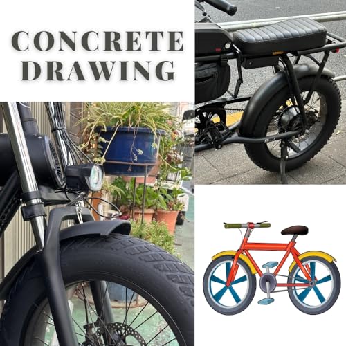 Fat Bike Fender Set for 20-26 Inch Mountain and E-Bikes - Front and Rear Full Coverage