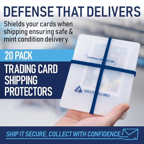 3.5X4.5 Inch Trading Card Shipping Protectors Pack of 20 with Rubber Bands - Fits Graded & Raw Cards