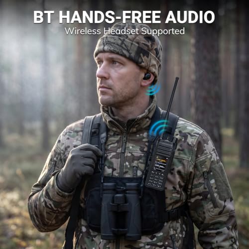 10W Tri-Band Handheld Ham Radio with SSB/CW, 1000 Channels, Dual Antennas