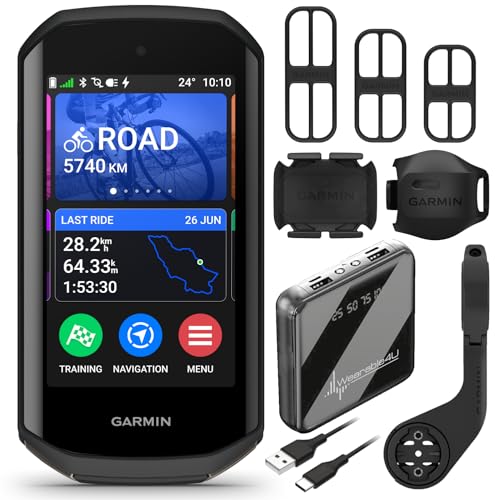 Cycling GPS Computer with Touchscreen & Sensors Bundle - 20H Battery