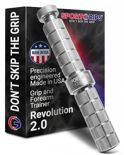Sportgrips Silver Sidewinder Revolution 2.0 Adjustable Grip Trainer - USA Made