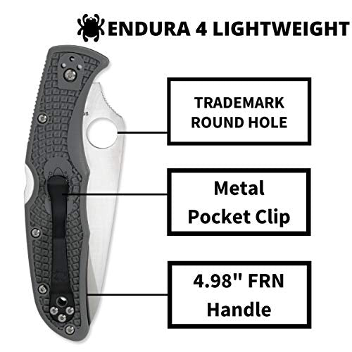 Spyderco Endura 4 Foliage Green Handle Folding Knife 3.8" VG-10 Blade, CombinationEdge