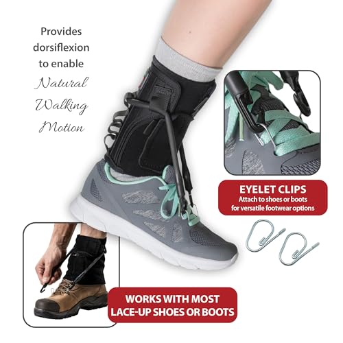 Foot Drop Brace XSmall/Small Adjustable Dorsiflexion Support for Walking