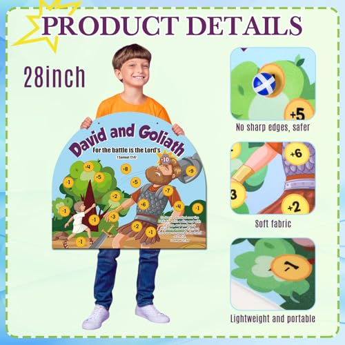 Religious Dart Board Game for Kids with Bible Theme and Sticky Balls